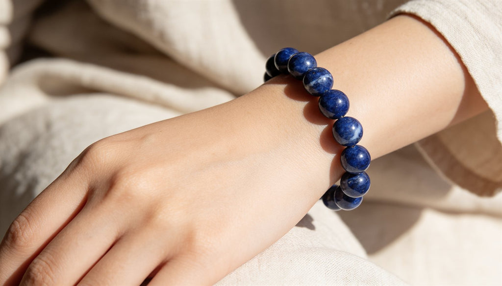 simple-line-sodalite-worn-woman