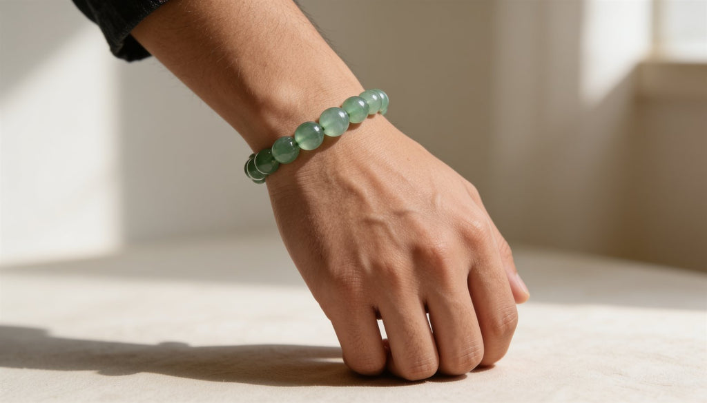 simple-line-green-aventurine-worn-man