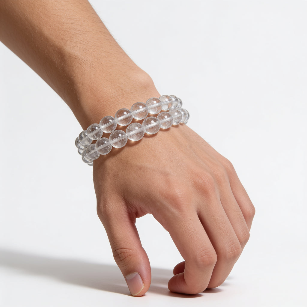 水晶 (クリアクォーツ) ブレスレット — 浄化・万能 | シンプルライン