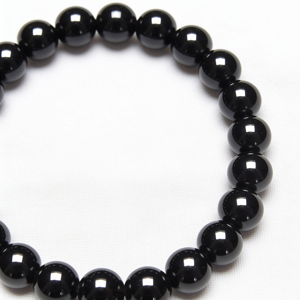 Black Tourmaline Bracelet — Protection & Grounding | Simple Line