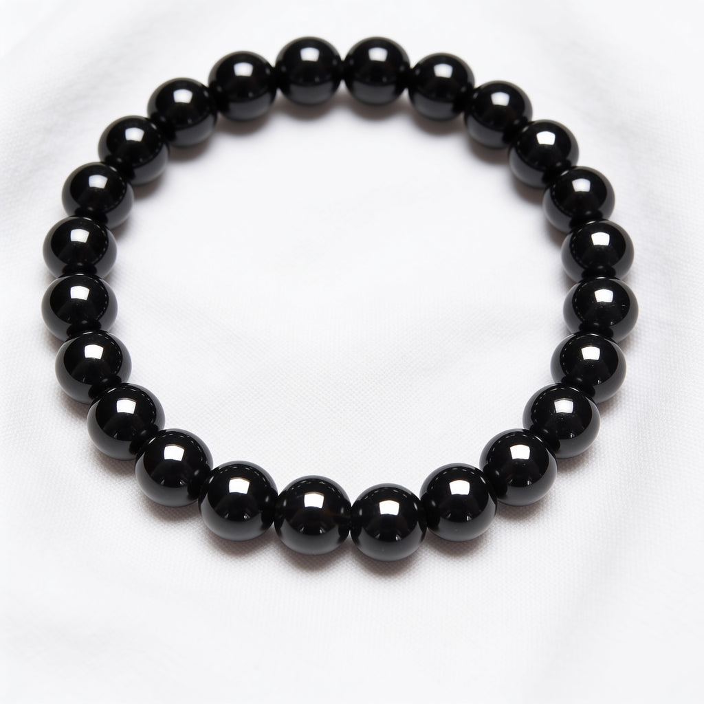 Black Tourmaline Bracelet — Protection & Grounding | Simple Line