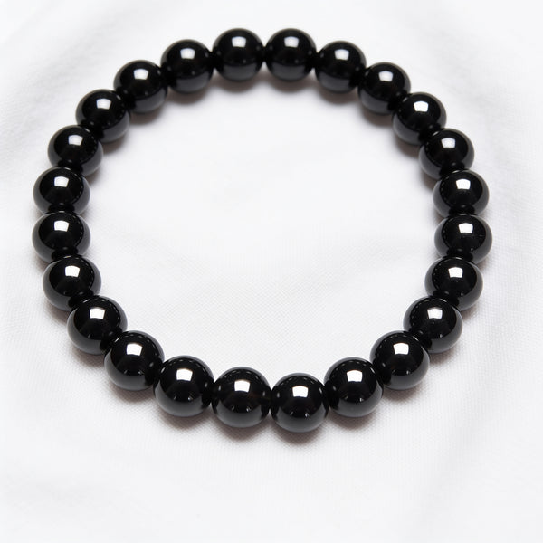 Black Tourmaline Bracelet — Protection & Grounding | Simple Line